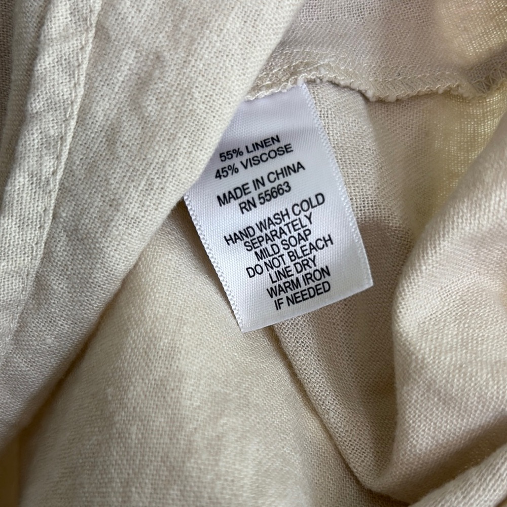 Isaac Mizrahi Cream Blouse with Beaded Neckline - Picture 6 of 6